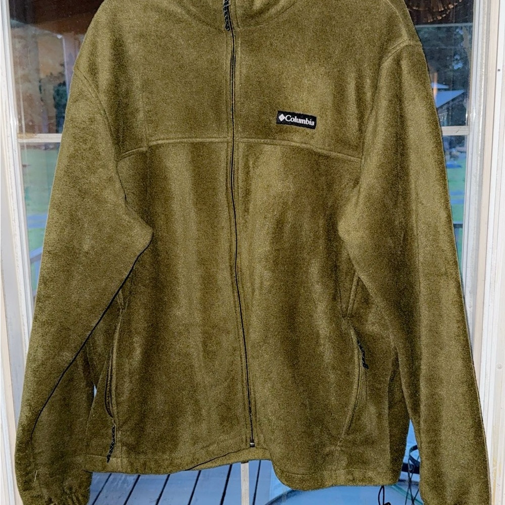 XL Columbia Green Performance Jacket Full-Zip Fleece WORN ONCE!